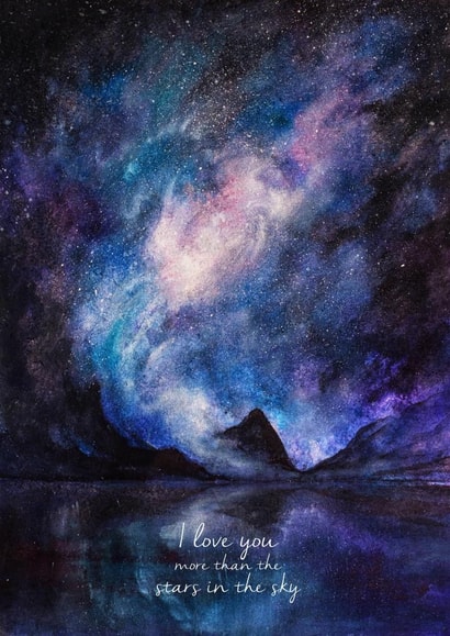 love watercolor Anniversary Card 23489 created by Alina Shevelina