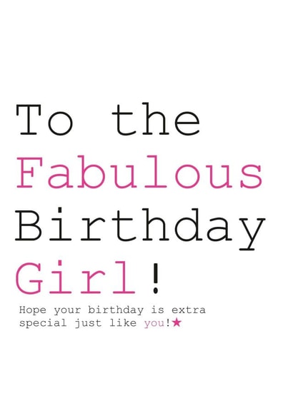 girl fabulous Birthday Card 2780 created by Always Sparkle