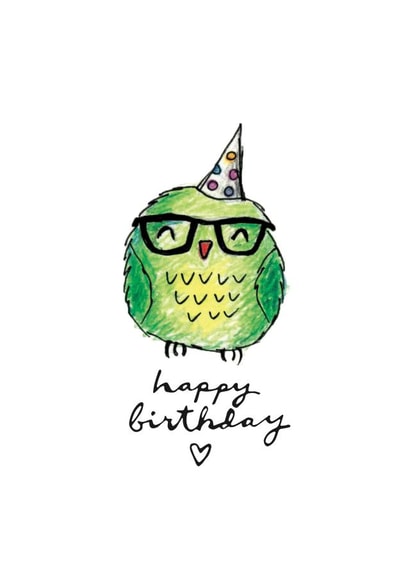 owl cute Birthday Card 4921 | thortful