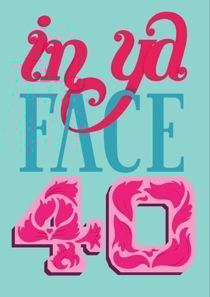 40 40th Birthday Card 3282 created by Liz Harry