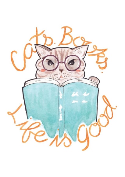 cat book Just because... Card 5438 created by A Rose Cast