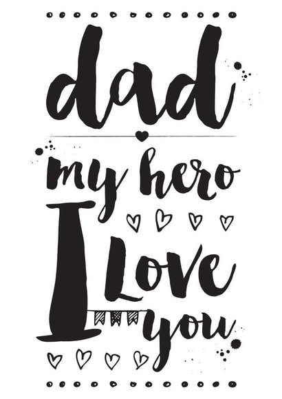 dad daddy Father's Day Card 27711 created by Lubelu London