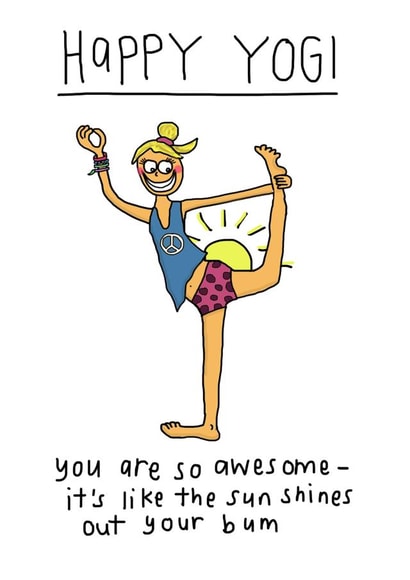 happy yoga Thank You Card 4626 created by Che Dyer