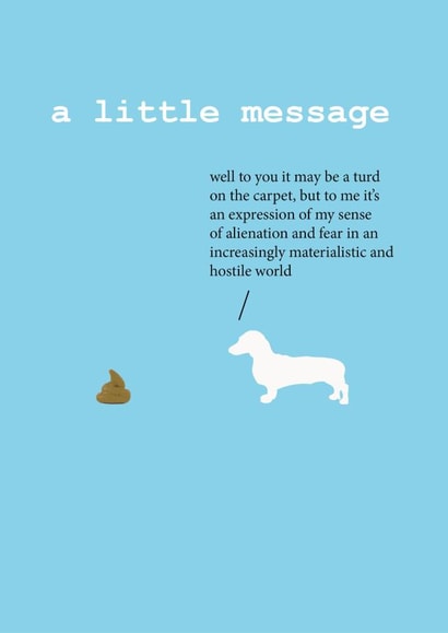 funny dachshund Humour Card 5324 created by Frankie Whistle