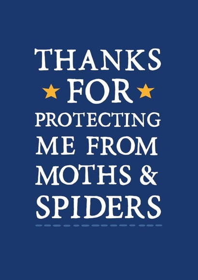 Thank you for protecting me Father's Day card created by Zoe Brennan