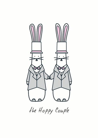 The Hoppy Couple - engagement/wedding/anniversary created by Hoppy Bunnies