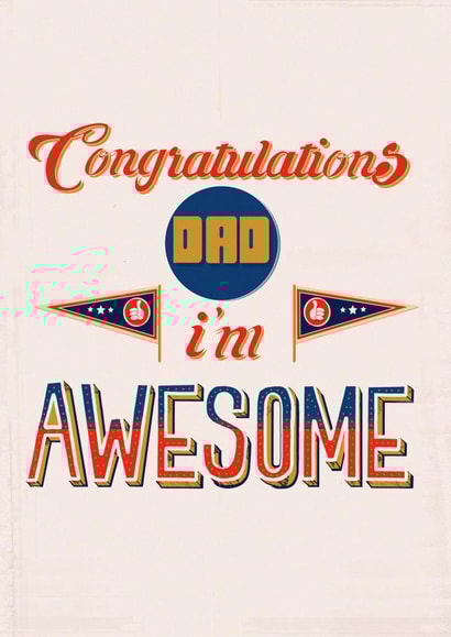 congratulations Dad Father's Day Card 27940 created by Gillian Maher