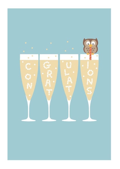 congratulations champagne Congratulations Card 5406 created by Roisin Cafferty