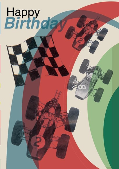 Birthday Racing Birthday Card 5744 created by Simon Paulson