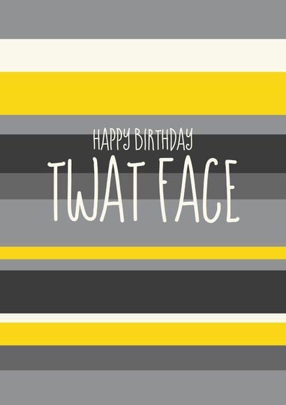 Happy Birthday Twat Face created by Dandelion Stationery
