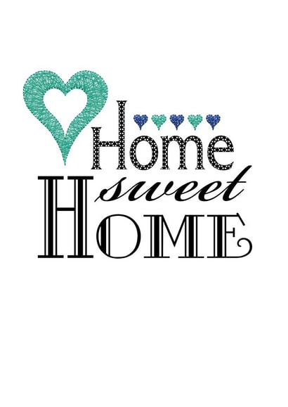 Classic Stitch Style New Home Card - Hearts - Home Sweet Home created by Gellie Design