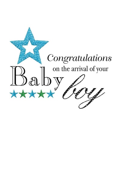 New baby star New Baby Card 5818 created by Gellie Design