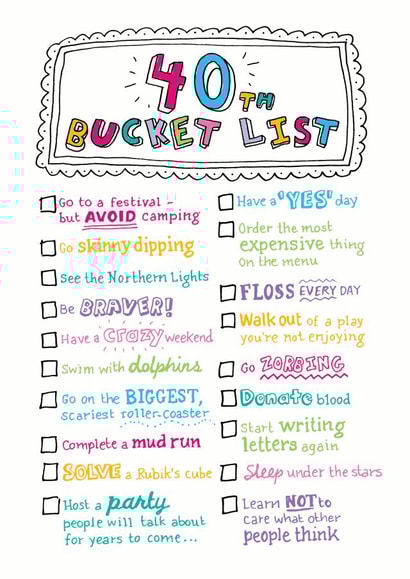 40th birthday Birthday Card 5844 created by Eskimo Kiss Designs