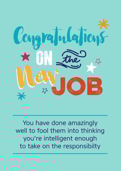 newjob congratulations New Job Card 5059 created by Silly Prints