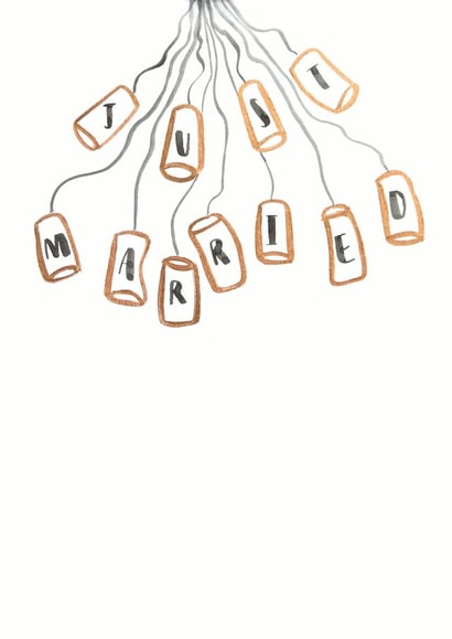 Cute Wedding Card - Wedding Tins - Just Married created by Bee Davies