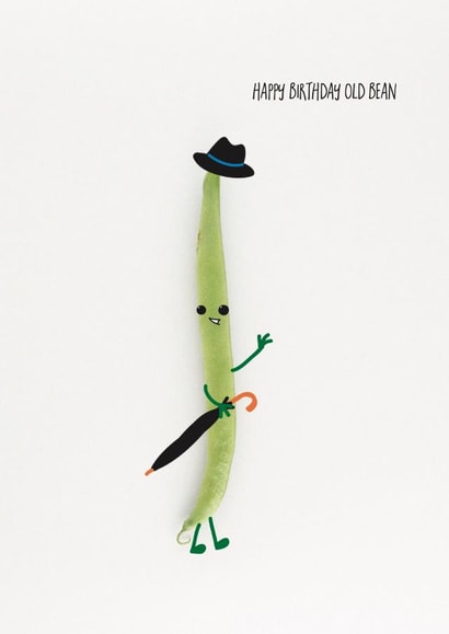 Funny Birthday Card - Pun - Happy Birthday Old Bean created by Yippea