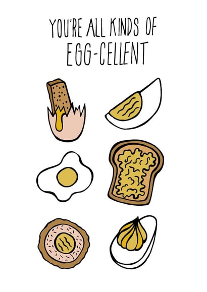Eggs Eggcellent Thank You Card 5021 created by Stonefoxes