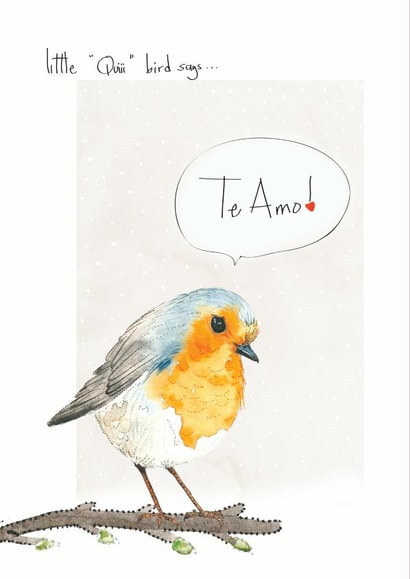 bird te amo Anniversary Card 24694 created by Silvia Betancourt