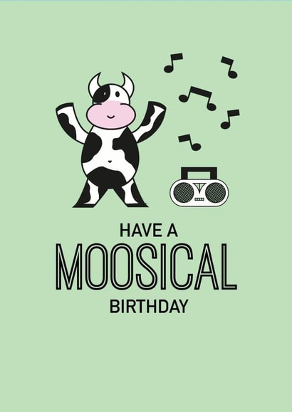 cow animal Birthday Card 28241 created by Leanne Parkinson