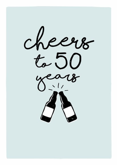 cheers to 50 years - Beer Happy Birthday Card created by Prairie Chick Prints