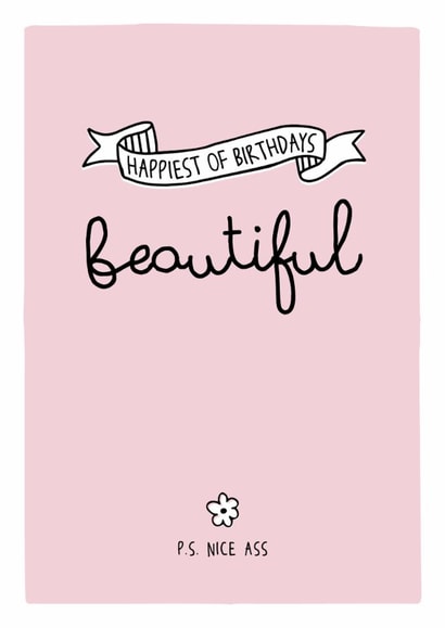 happiest of birthdays beautiful - Cute birthday card for her created by Prairie Chick Prints