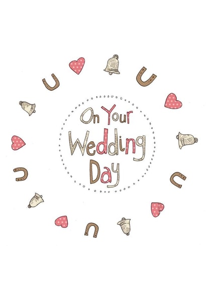 On your wedding day - Pink Horseshoe card created by Ryland Studios