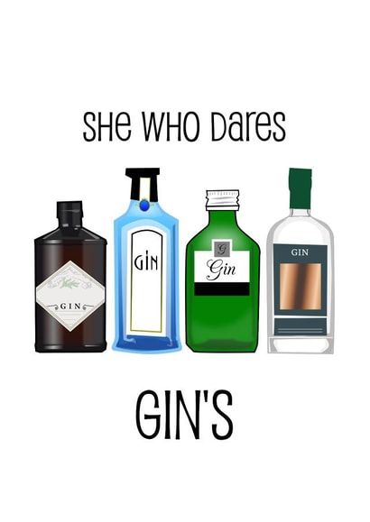 Gin alcohol Just because Card 2604 created by Doodle Dot Design Co