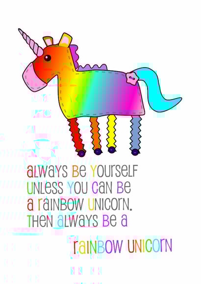unicorn friendship Just because Card 2606 created by Doodle Dot Design Co