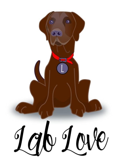 Labrador dogs Just because Card 2609 created by Doodle Dot Design Co