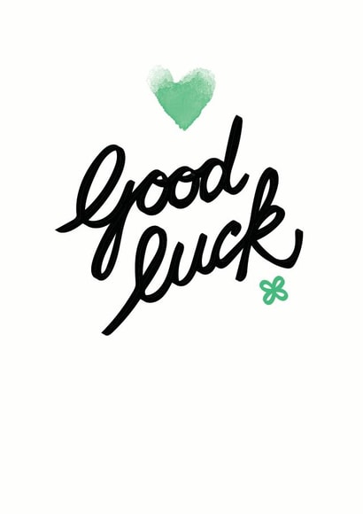 Typography Male Good Luck Card 3274 created by Ashleigh Arthur