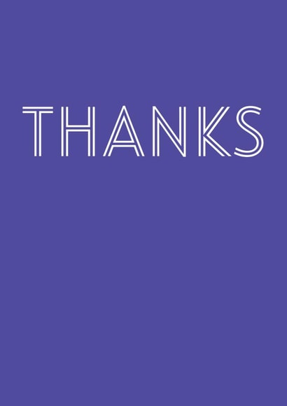 Thanks thankyou Thank You Card 26477 created by Sonia Nicolson