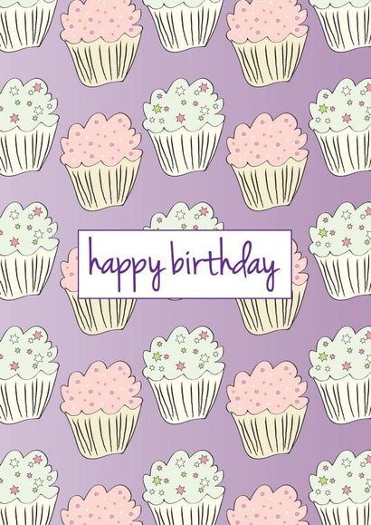cupcakes girl Birthday Card 5442 created by Lubelu London