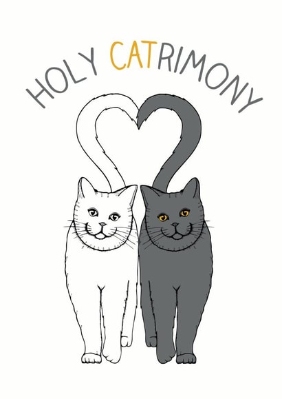 Holy CATrimony - wedding card. created by The Card Compony