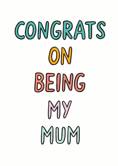 congrats mum Mother's Day Card 27563 created by Veronica Dearly