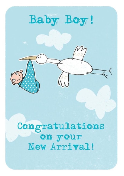 Baby Boy New Baby Card 6175 created by Bird Blue Creative