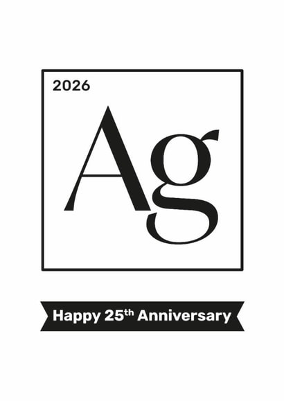 Geeky 25th Anniversary Card - Silver - 2026 created by Cookie Design