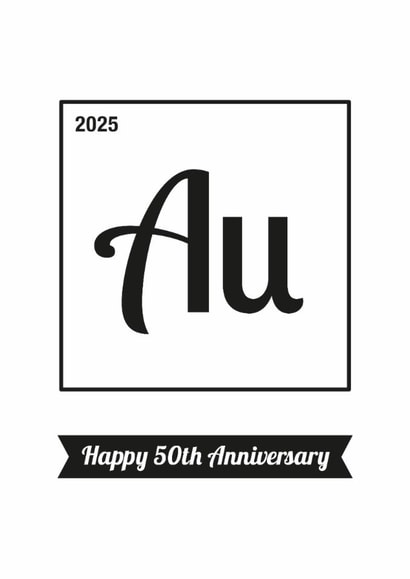Geeky Golden Anniversary Card - 50 Years - Happy 50th Anniversary - 2025 created by Cookie Design