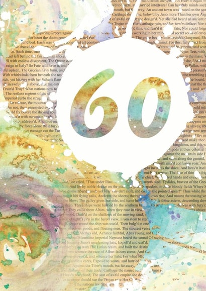 birthday 60 Birthday Card 27776 created by Bookishly