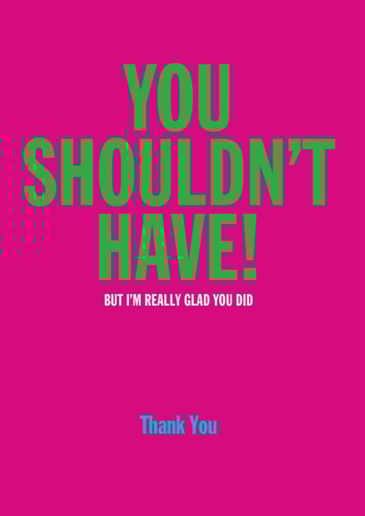 thanks funny Thank You Card 5341 created by Frankie Whistle