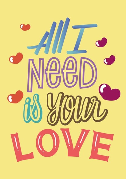 love lettering Valentines Day Card 22138 created by Omar Calvario