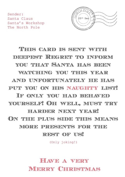 typography funny Christmas Card 25643 created by Always Sparkle