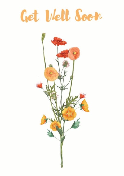 flower bouquet Get Well Card 6046 created by Katherine Blower