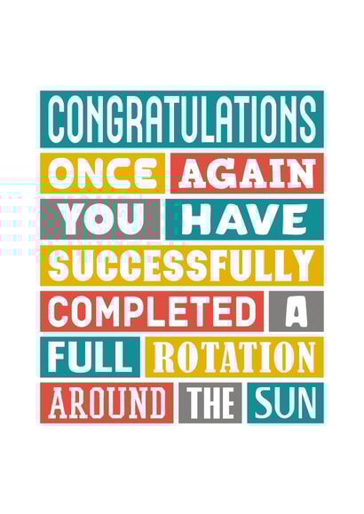 Birthday Card For Friend - Another Rotation Around The Sun created by SixElevenCreations