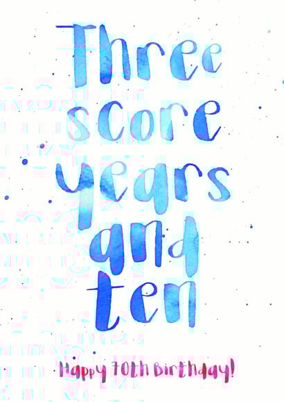 70th seventy Birthday Card 3762 created by Wink Design - Michelle Roberts