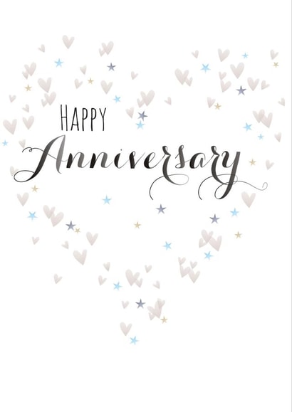 Classic Anniversary Card - Hearts - Happy Anniversary created by Claire Giles