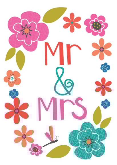Mr & Mrs Wedding Card - Congratulations created by Memelou