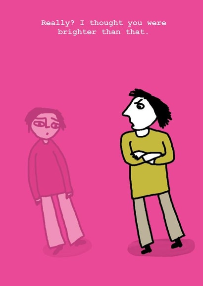 pink funny Humour Card 5176 created by Corrina Rothwell