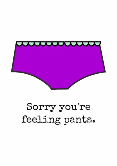 Pants ill Get Well Card 2611 created by Doodle Dot Design Co