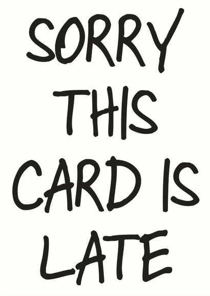 belated birthday Birthday Card 6364 created by So Yeah Stuff