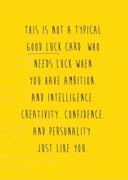 goodluck allthebest Good Luck Card 3959 created by Coulson Macleod